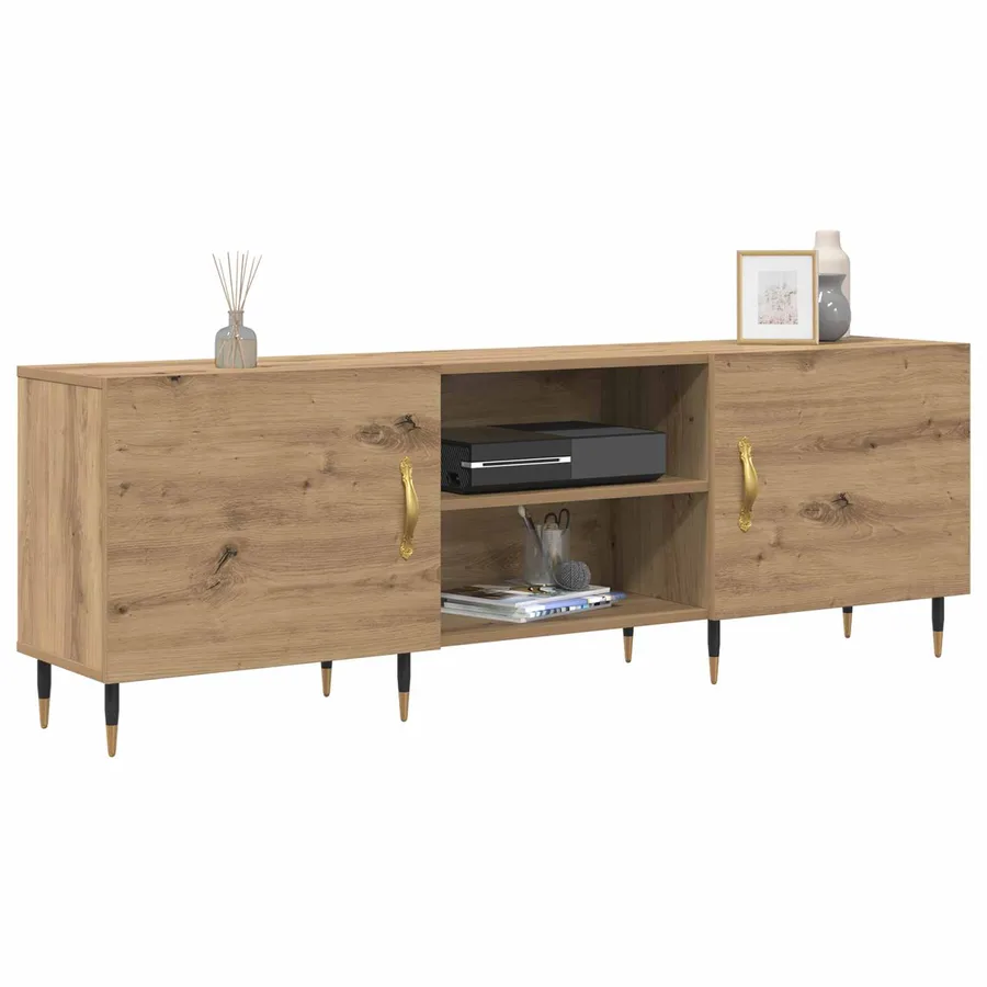 Meuble TV 150 x 30 x 50 cm chêne artisanal Bois d'ingénierie - 3