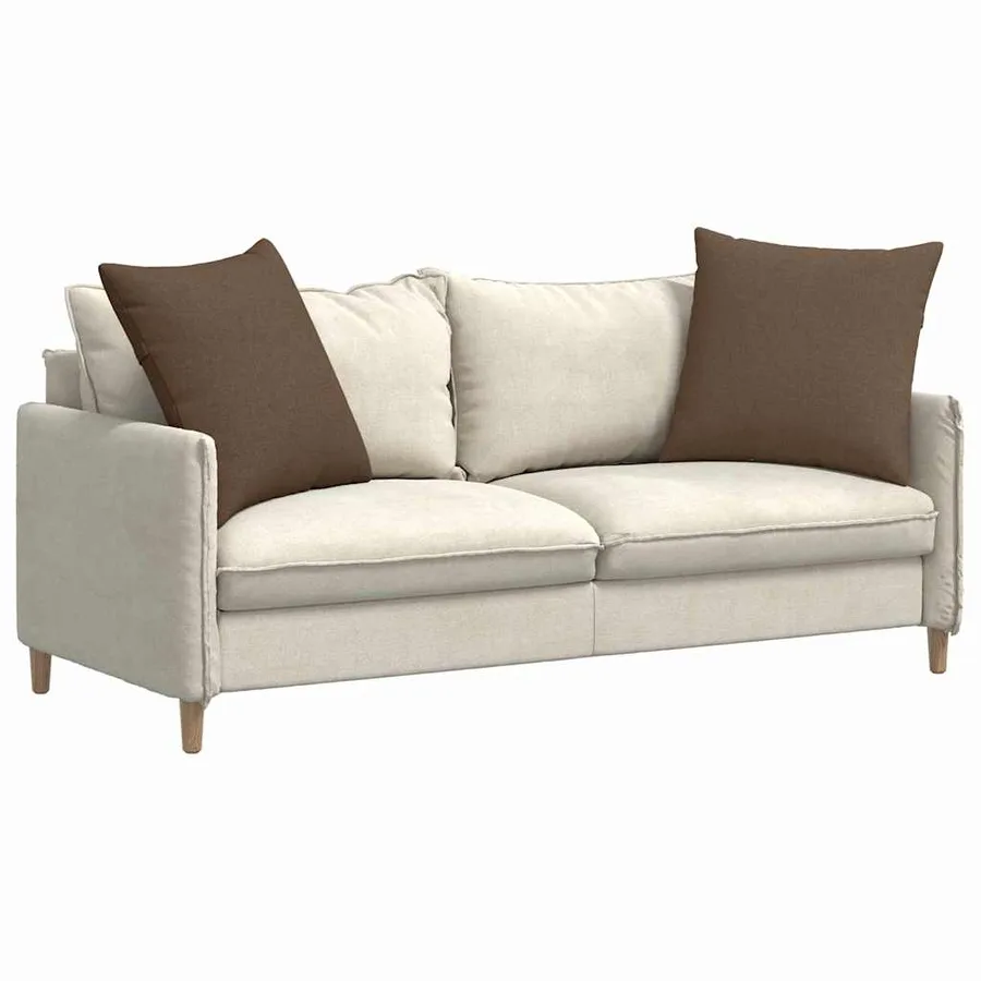 Coussins de canapé 2 pcs Marron 60 x 60 cm tissu - 3