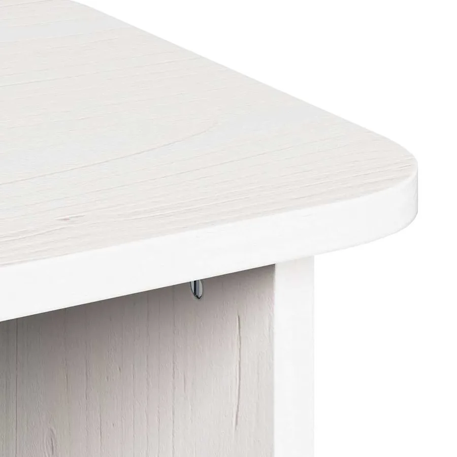 Table basse 2 pcs Blanc Bois massif en pin - 13