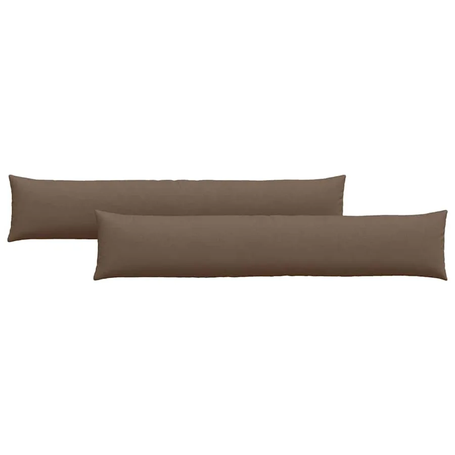 Coussins de canapé 2 pcs Marron 200 x 40 cm tissu - 2