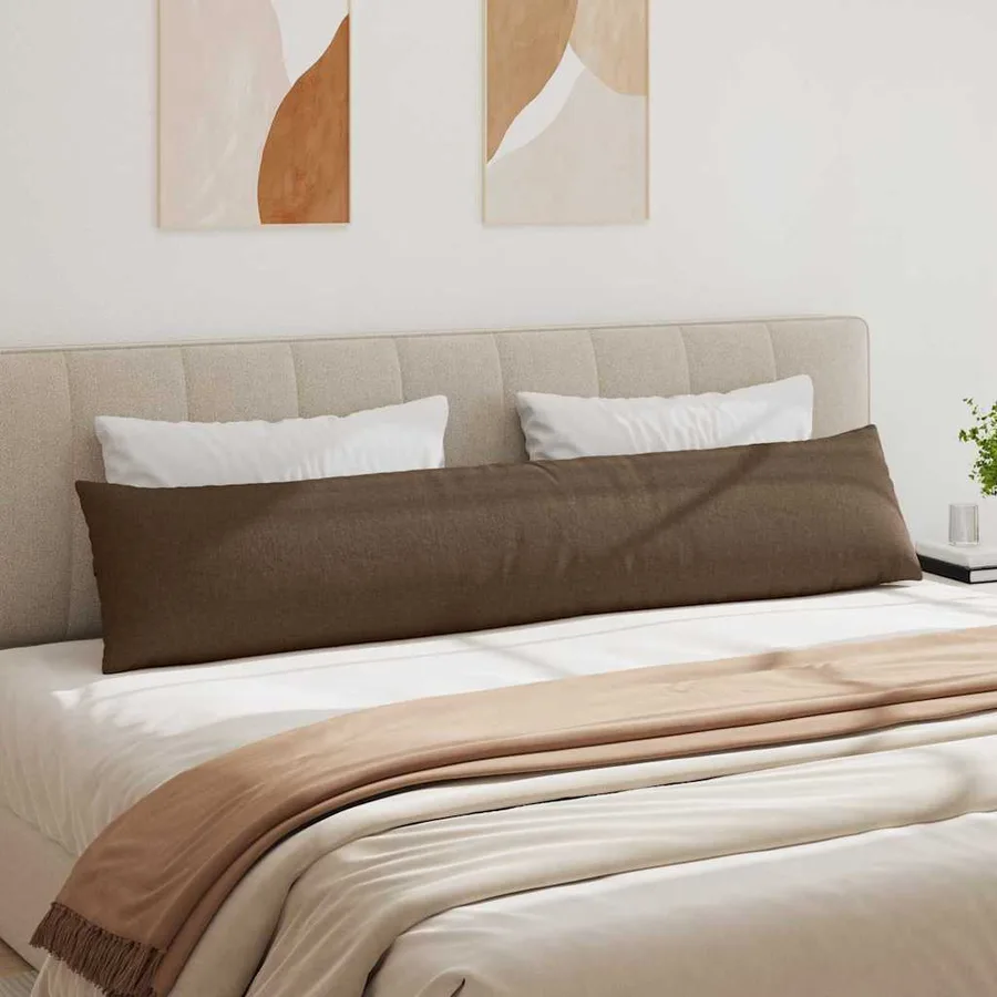 Coussins de canapé 2 pcs Marron 200 x 40 cm tissu - 4
