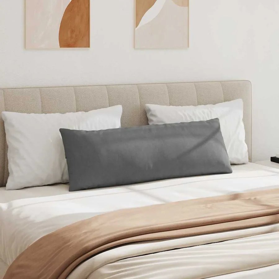 Coussins de canapé 2 pcs Gris foncé 120 x 40 cm tissu - 4