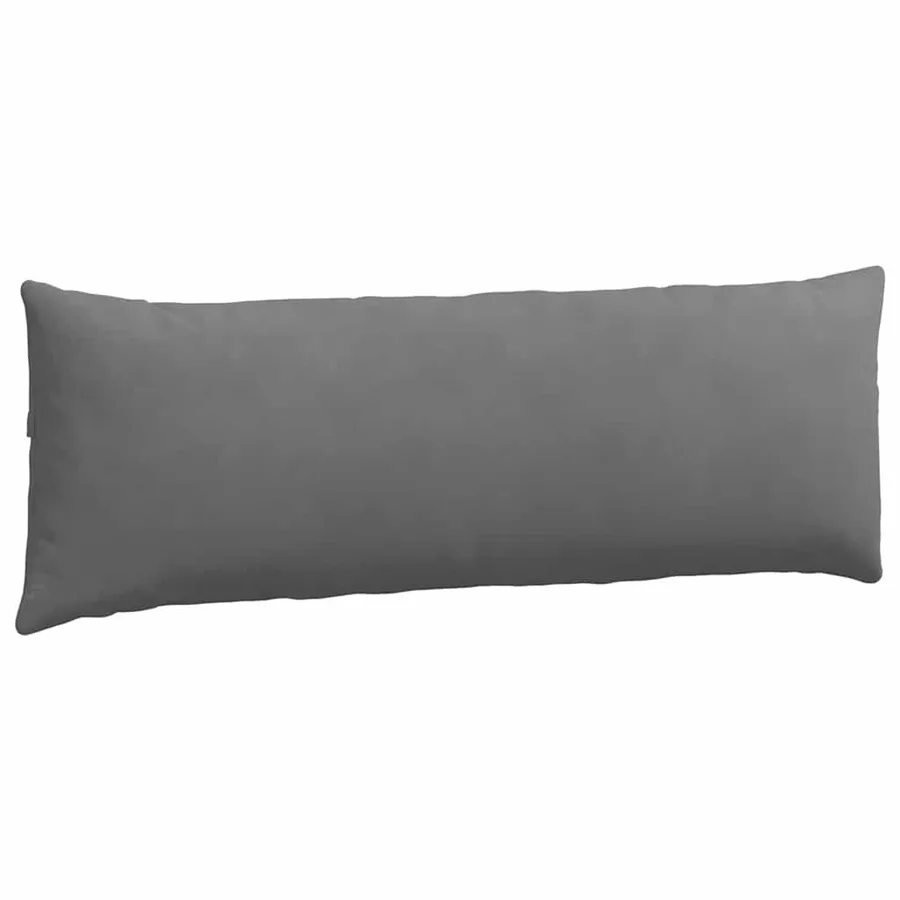 Coussins de canapé 2 pcs Gris foncé 120 x 40 cm tissu - 5