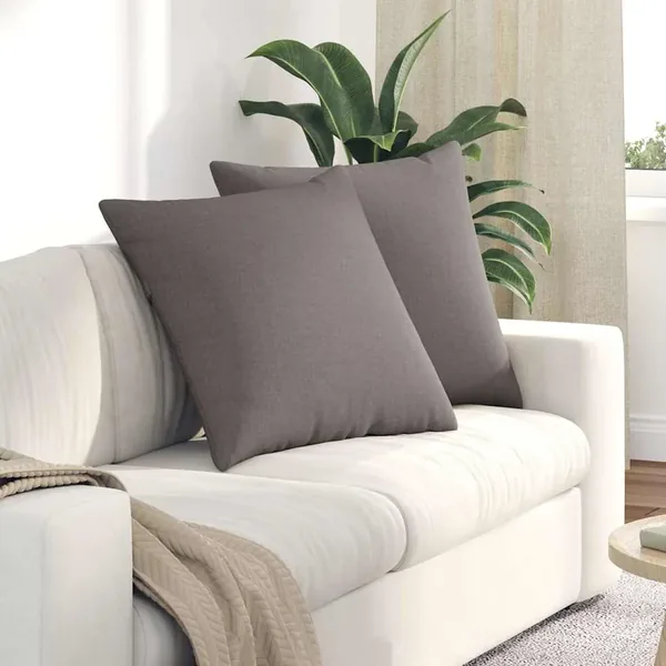 Coussins de canapé 2 pcs Taupe 60 x 60 cm tissu