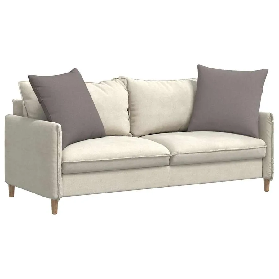 Coussins de canapé 2 pcs Taupe 60 x 60 cm tissu - 3