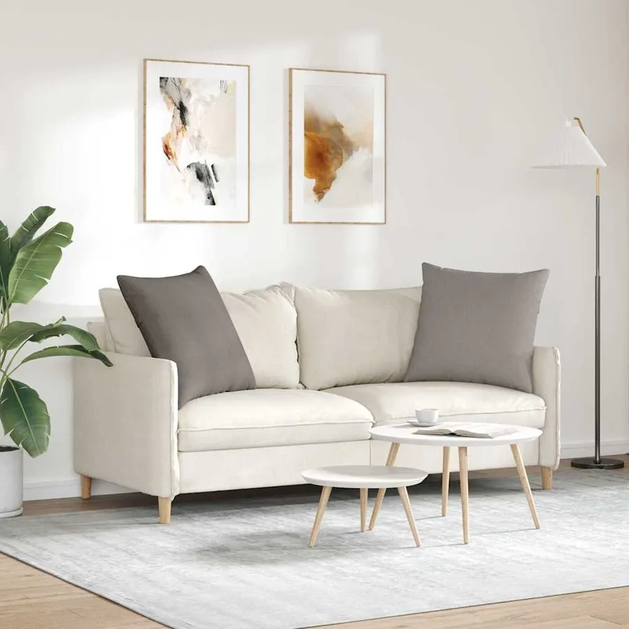 Coussins de canapé 2 pcs Taupe 60 x 60 cm tissu - 4