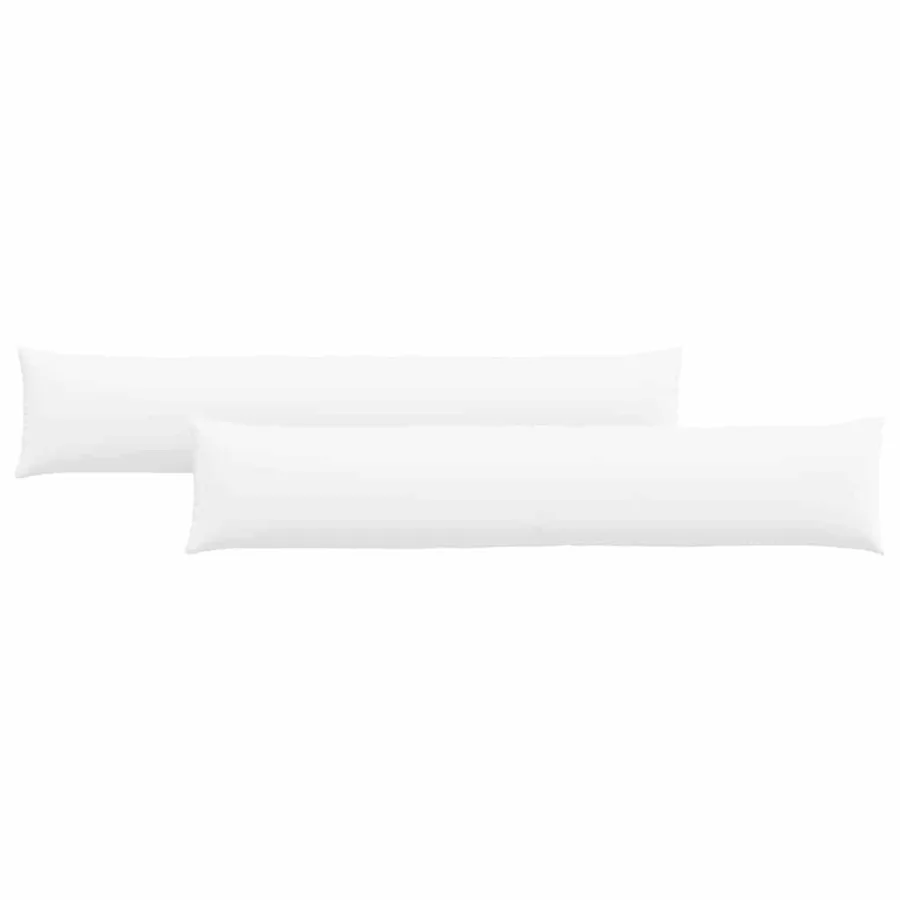 Coussins de canapé 2 pcs Blanc 200 x 40 cm tissu - 2