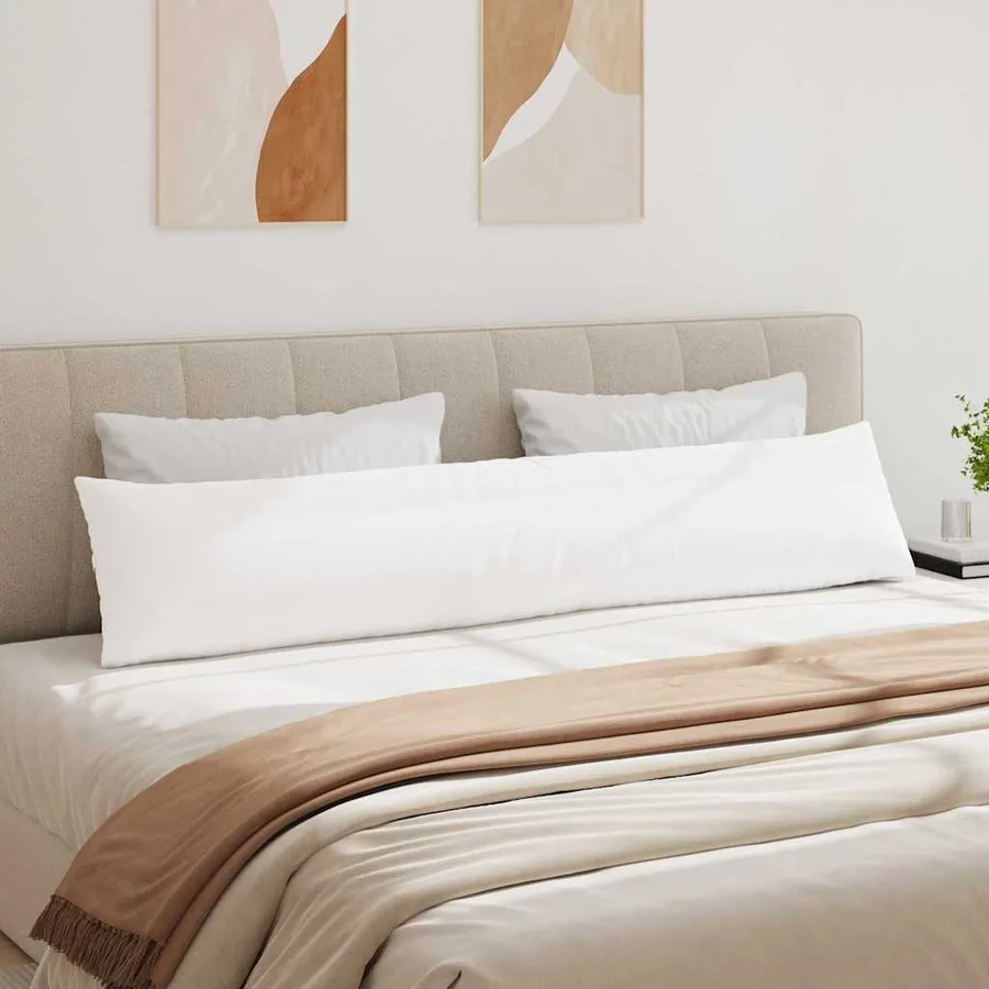 Coussins de canapé 2 pcs Blanc 200 x 40 cm tissu - 4