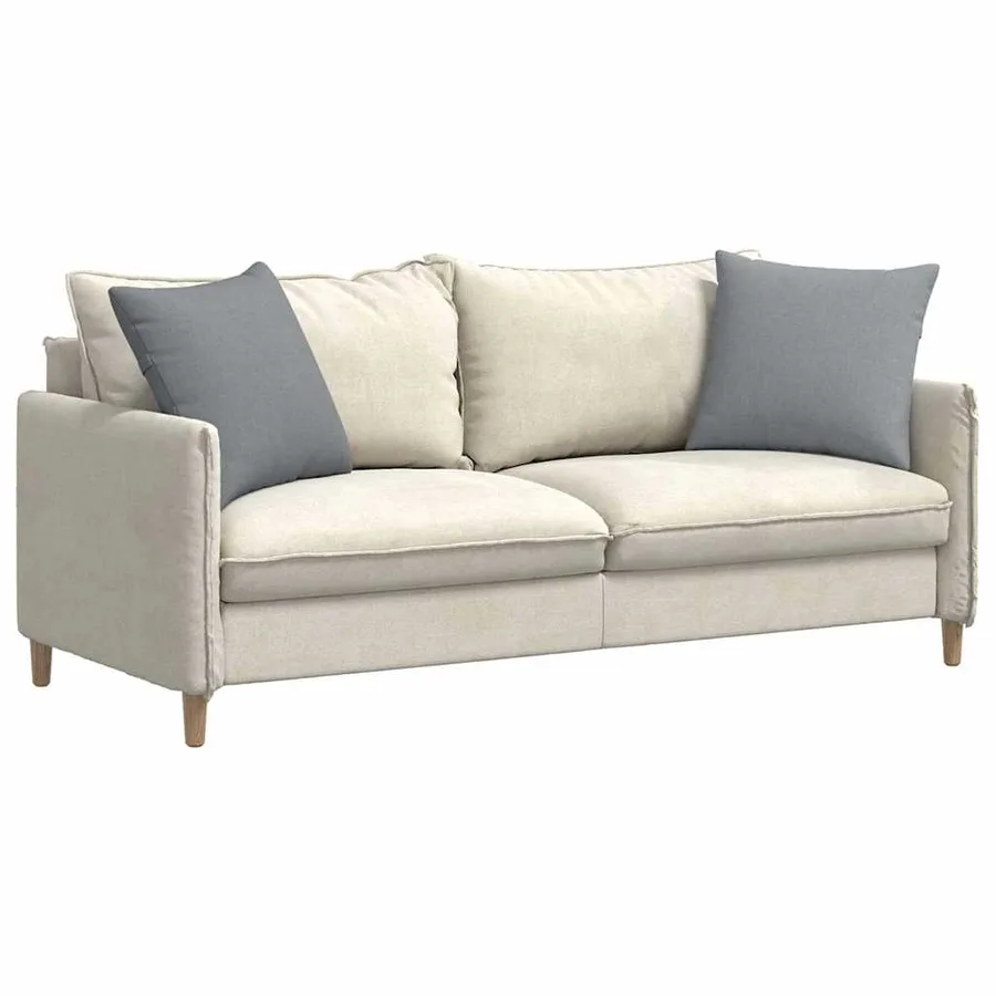 Coussins de canapé 2 pcs Gris clair 50 x 50 cm tissu - 3