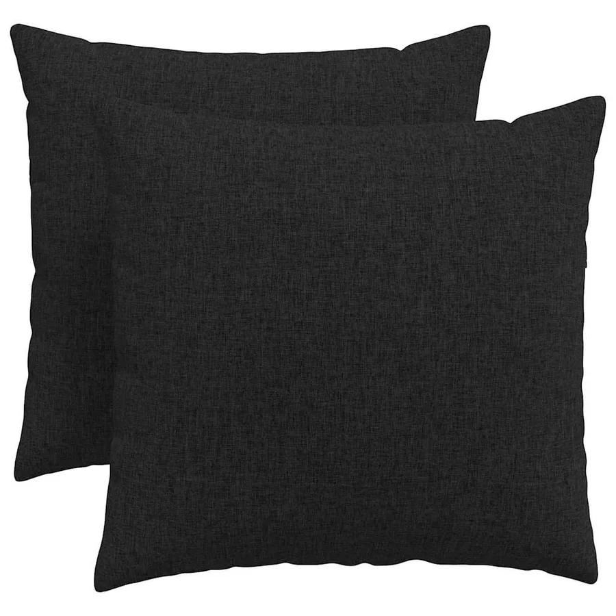 Coussins de canapé 2 pcs Noir 50 x 50 cm tissu - 2
