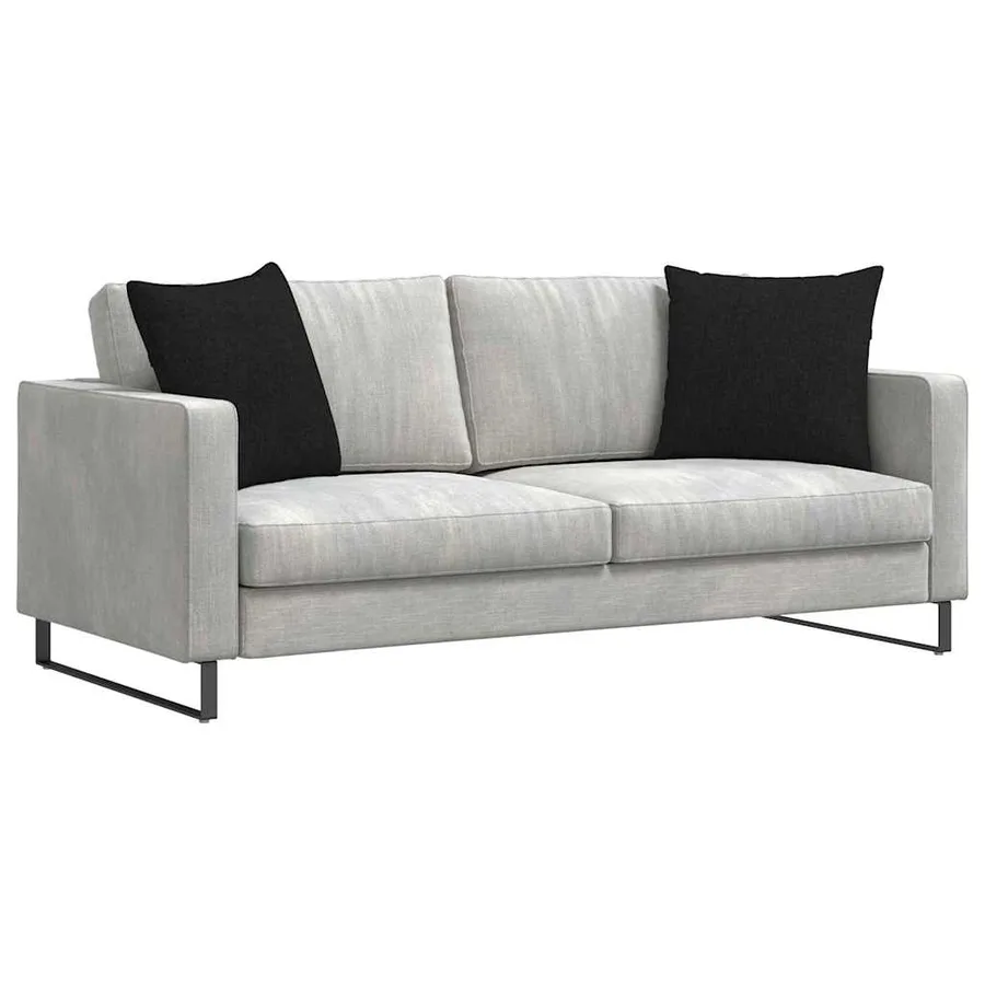 Coussins de canapé 2 pcs Noir 50 x 50 cm tissu - 3