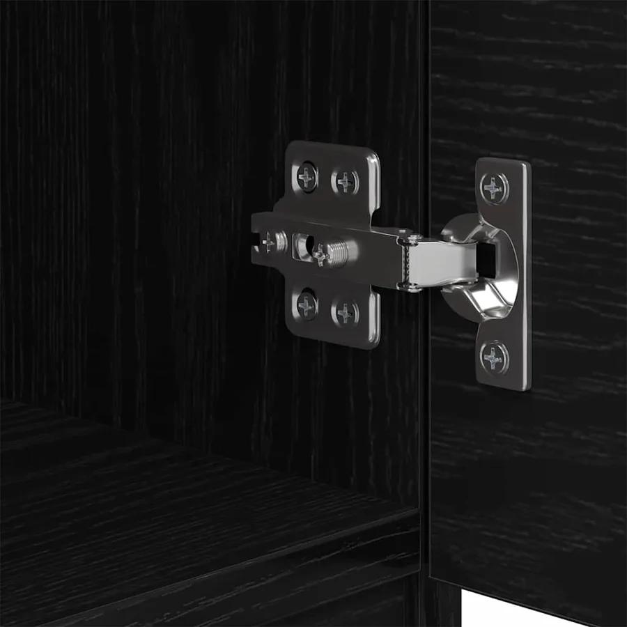 Armoire de lit avec tiroir 2 pcs Chêne noir 40 x 39 x 40cm - 8