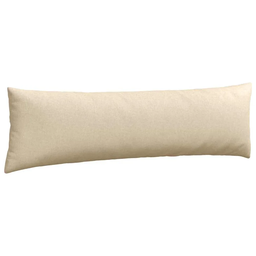 Coussins de canapé 2 pcs Crème 145 x 40 cm tissu - 5