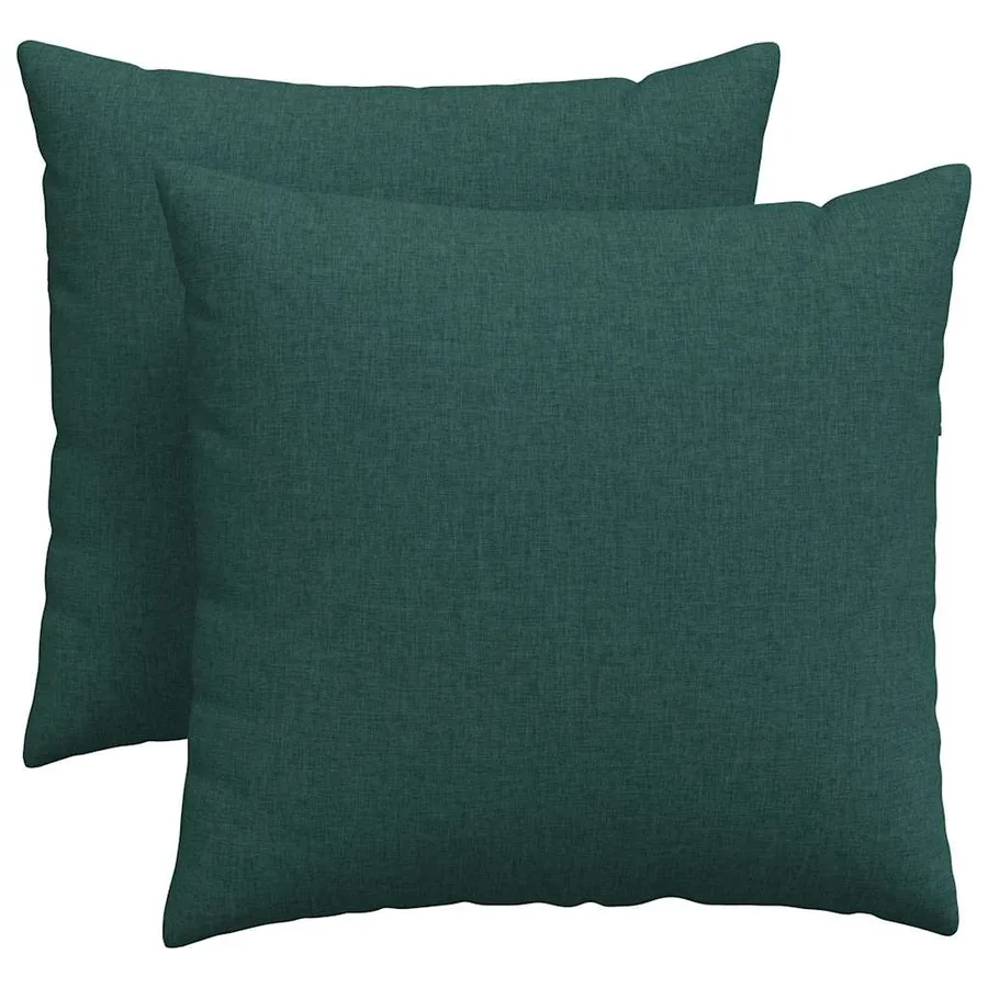 Coussins de canapé 2 pcs Vert foncé 45 x 45 cm tissu - 2