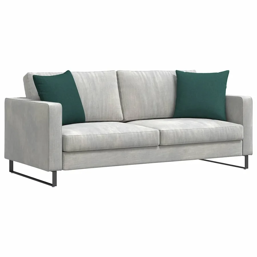 Coussins de canapé 2 pcs Vert foncé 45 x 45 cm tissu - 3