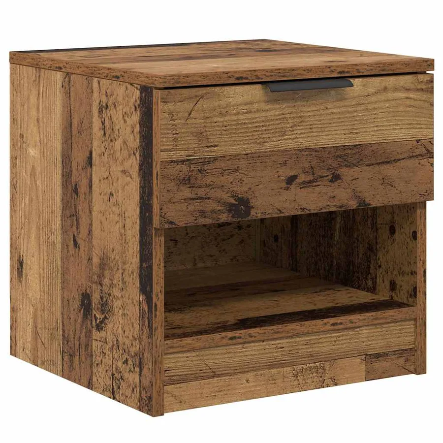 Armoire de lit avec tiroir 2 pcs Bois ancien 40 x 39 x 40cm - 6