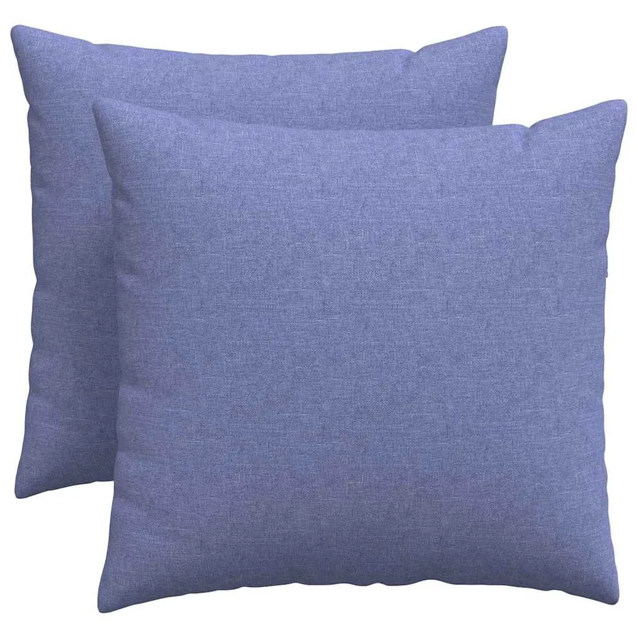 Coussins de canapé 2 pcs Bleu denim 50 x 50 cm tissu - 2