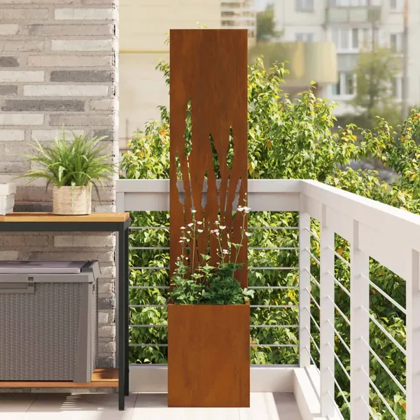 Écran de confidentialité de jardin Fretwork Rouillé 32 x 150 cm