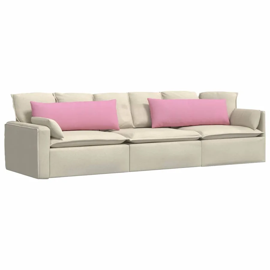 Coussins de canapé 2 pcs Rose 120 x 40 cm tissu - 3