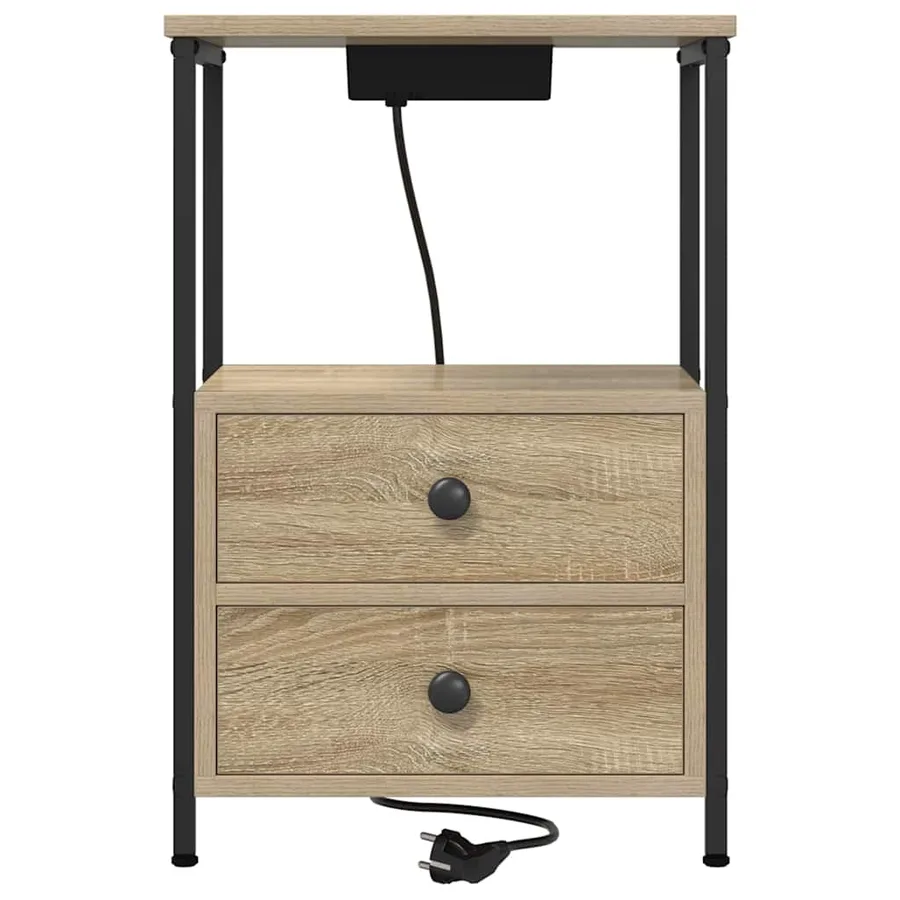 Cabinet de chevet avec tiroir Chêne Sonoma 40 x 31 x 60 cm - 6