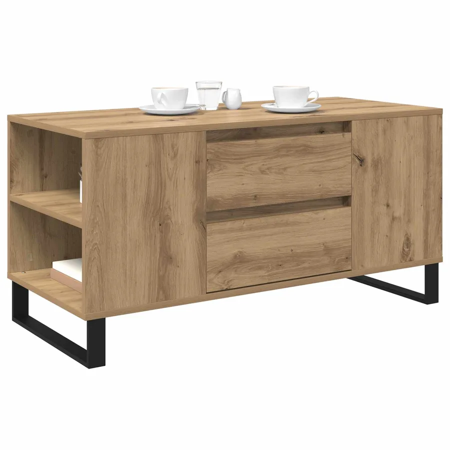 Table basse Chêne artisanal 102 x 44,5 x 50 cm - 3