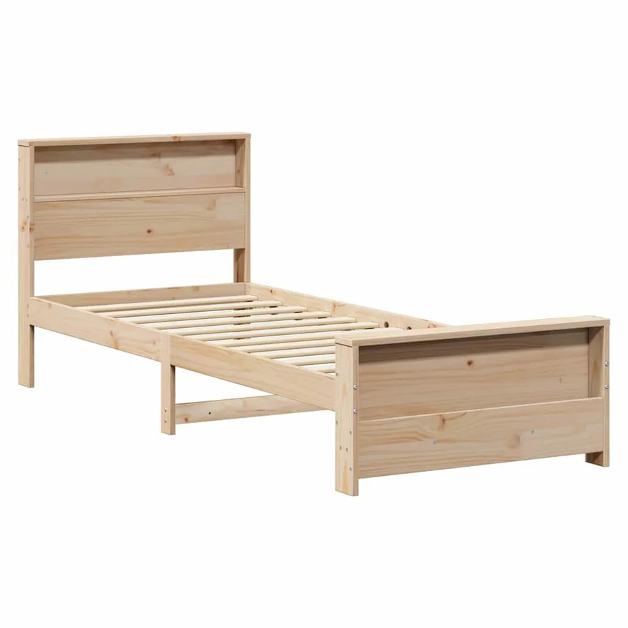 Cadre de lit Marron 90 x 200 cm Bois d'ingénierie - 4