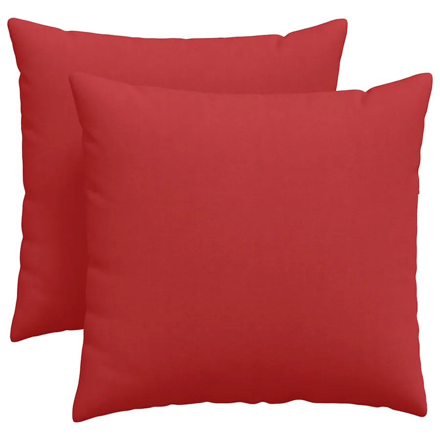 Coussins de canapé 2 pcs Rouge 45 x 45 cm tissu - 2
