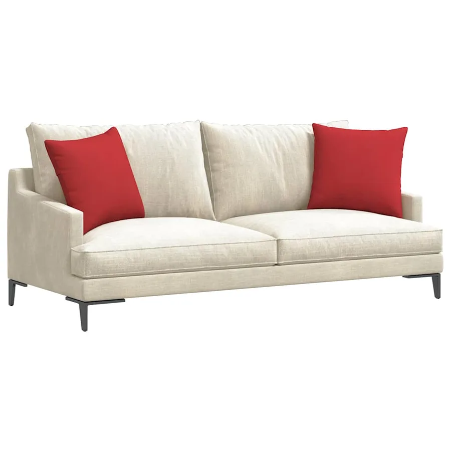 Coussins de canapé 2 pcs Rouge 45 x 45 cm tissu - 3