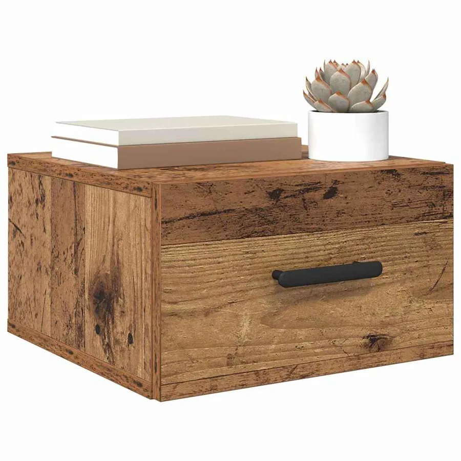 Cabinet de chevet Bois ancien 35 x 35 x 20 cm Bois d'ingénierie - 3