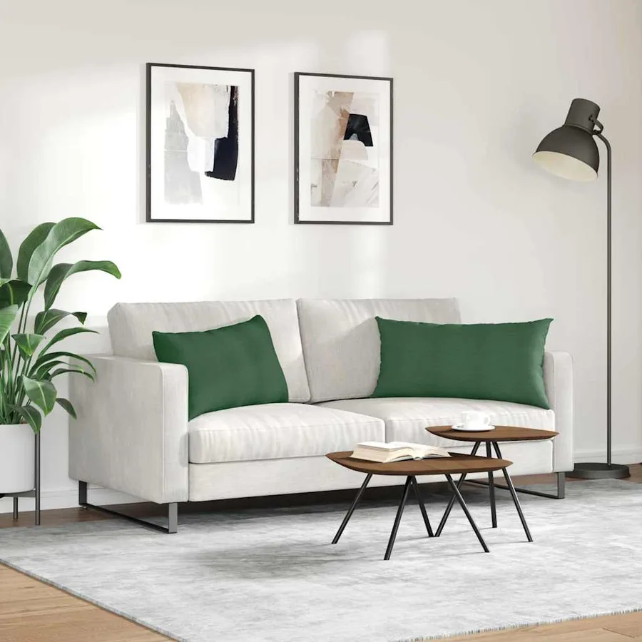 Coussins de canapé 2 pcs Vert foncé 80 x 40 cm - 4