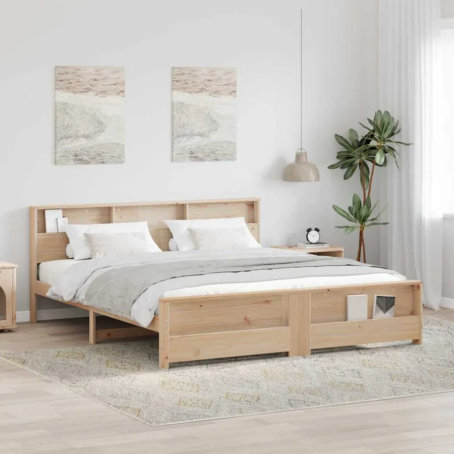 Cadre de lit Marron 200 x 200 cm Bois d'ingénierie