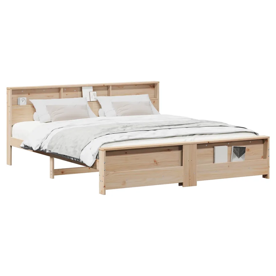 Cadre de lit Marron 200 x 200 cm Bois d'ingénierie - 2