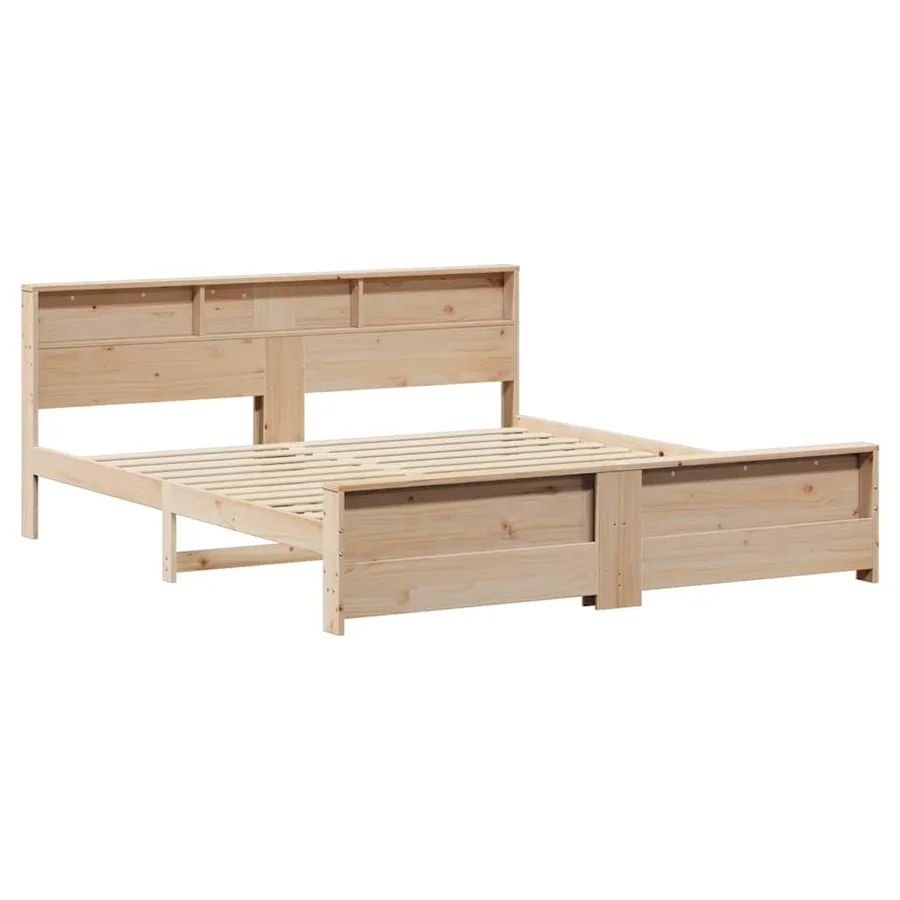 Cadre de lit Marron 200 x 200 cm Bois d'ingénierie - 4