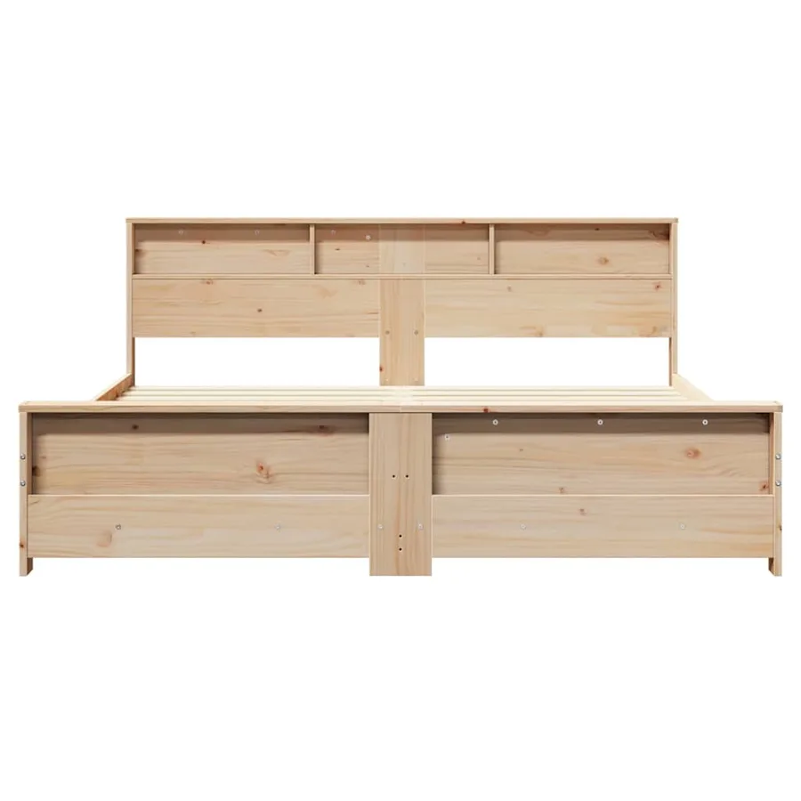 Cadre de lit Marron 200 x 200 cm Bois d'ingénierie - 5