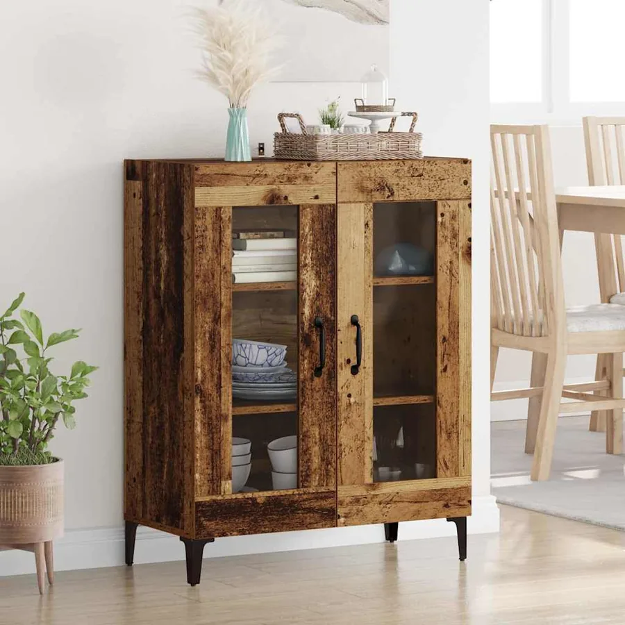 Buffet Bois Ancien 69,5 x 34 x 90 cm Bois d'ingénierie et fer