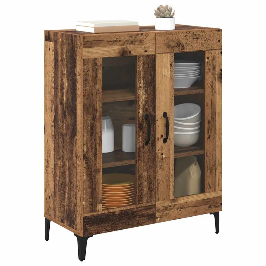 Buffet Bois Ancien 69,5 x 34 x 90 cm Bois d'ingénierie et fer - 3
