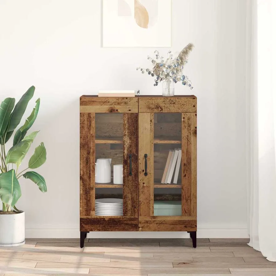 Buffet Bois Ancien 69,5 x 34 x 90 cm Bois d'ingénierie et fer - 4