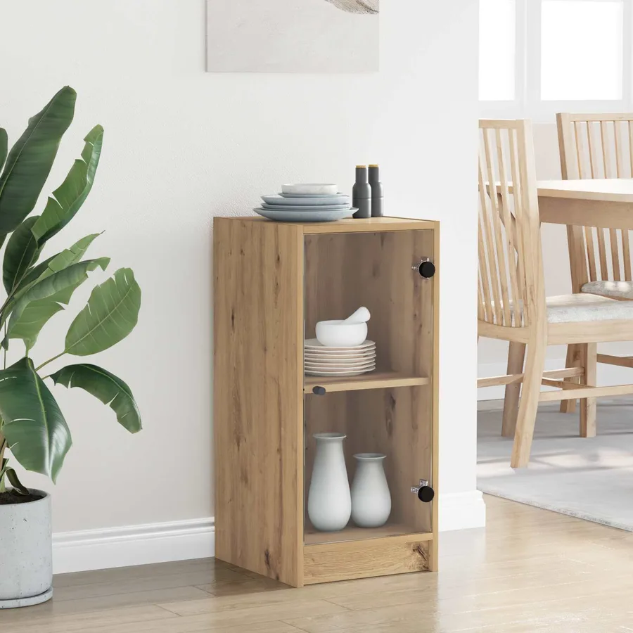 Buffet chêne artisanal 35 x 37 x 76 cm Bois d'ingénierie - 4