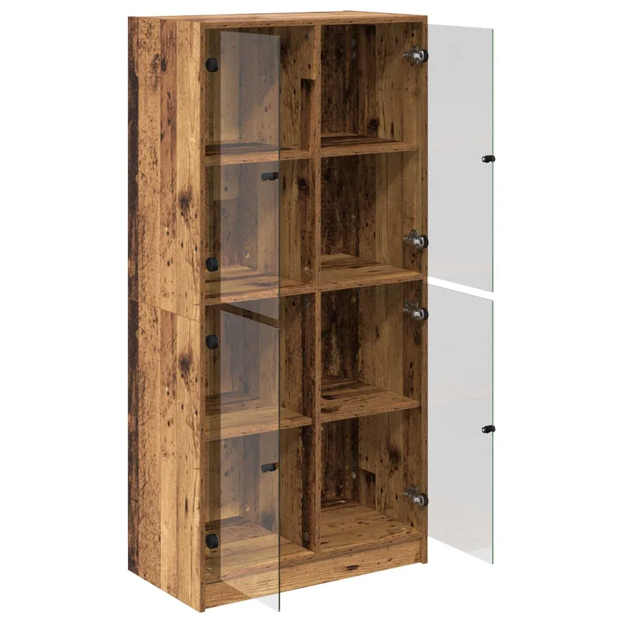 Haut Armoire Bois Ancien 68 x 37 x 142 cm Bois d'ingénierie - 5