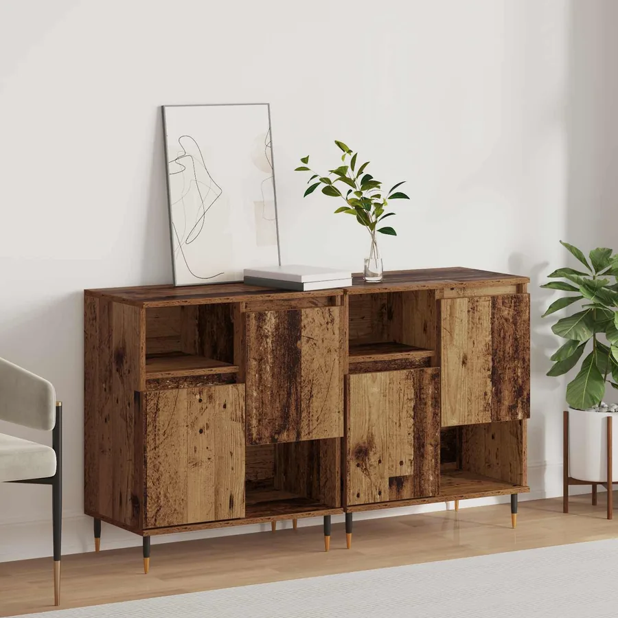 Buffets 2 pcs Bois ancien