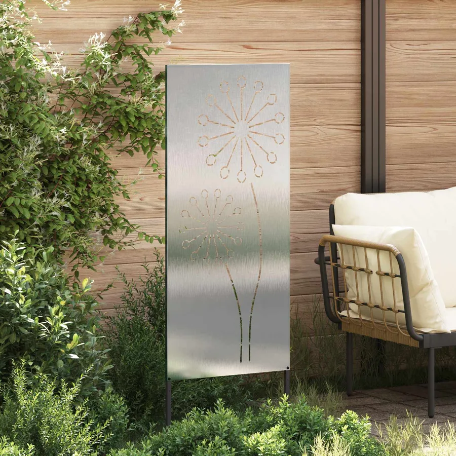 Écran de confidentialité de jardin Fretwork Argenté 50 x 140 cm - 3