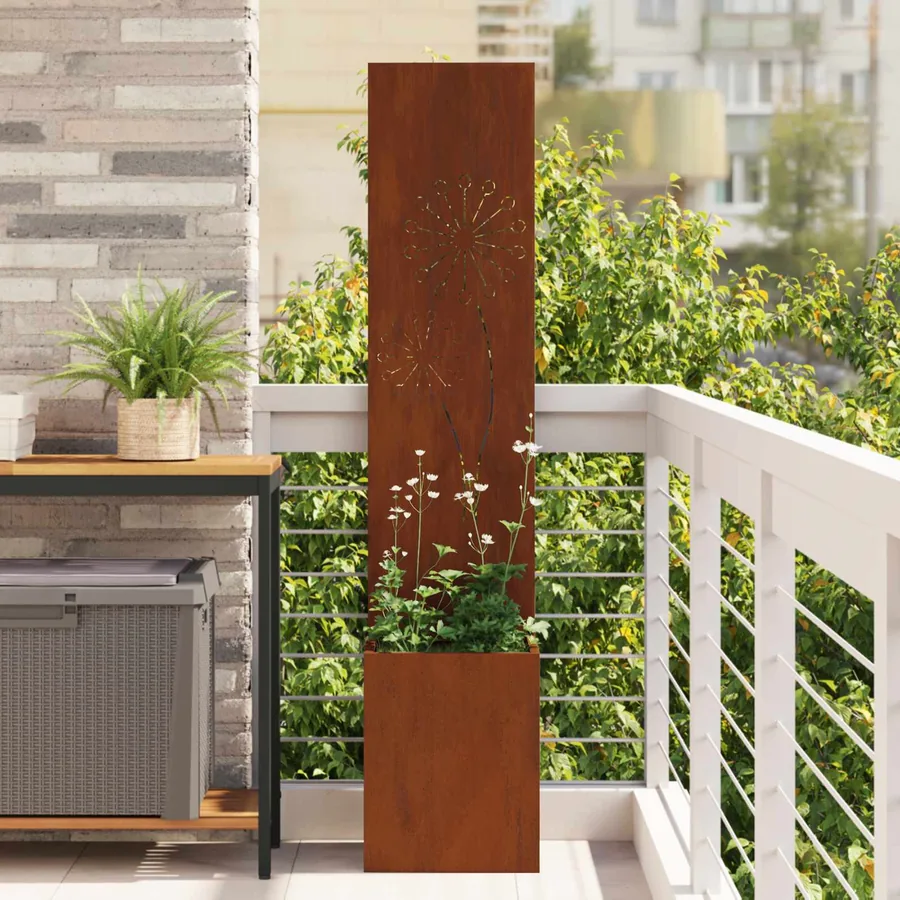 Écran de confidentialité de jardin Rouillé 32 x 32 x 150 cm