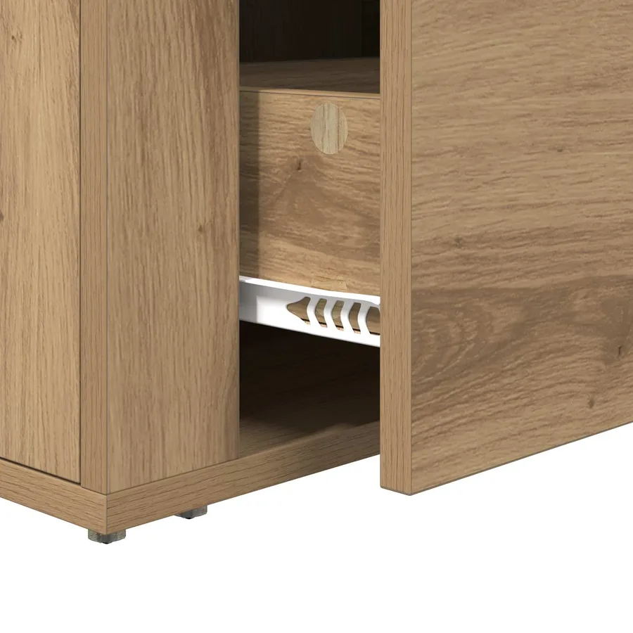 Cabinet de chevet Chêne artisanal 35 x 60 x 50 cm - 9