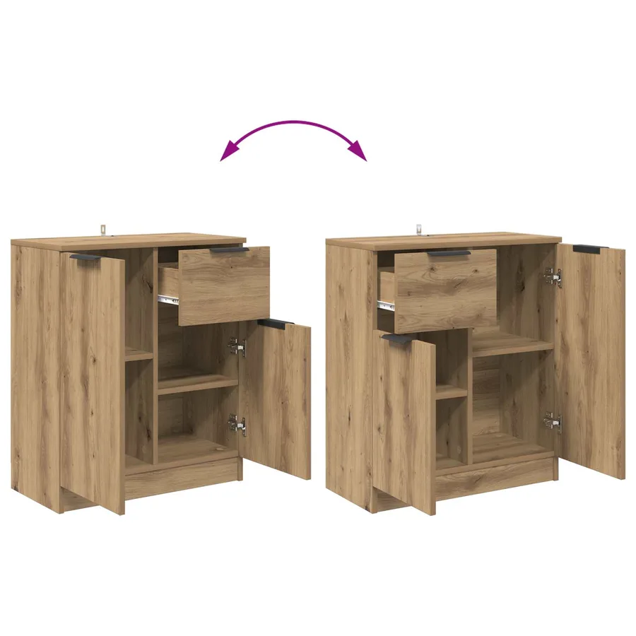 Buffet Chêne artisanal 60 x 30 x 70 cm Bois d'ingénierie - 12