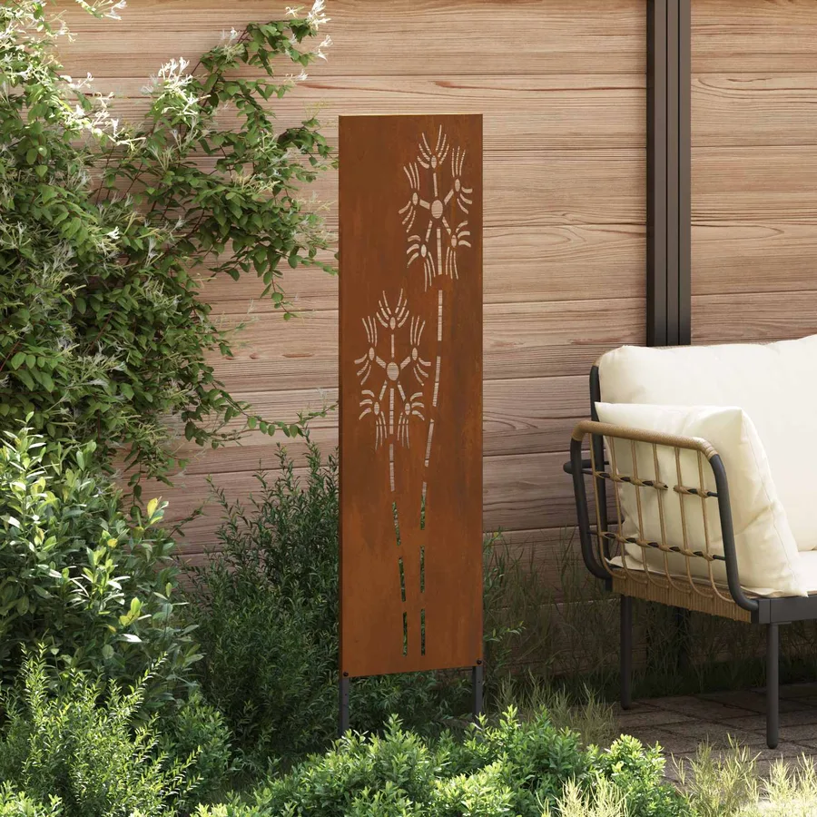 Écran de confidentialité de jardin Fretwork Rouillé 32 x 140 cm - 3
