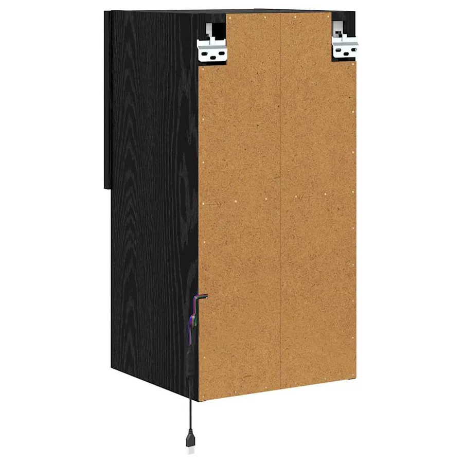 Meubles TV muraux avec LED 2 pcs Chêne noir 30,5 x 30 x 60 cm - 10