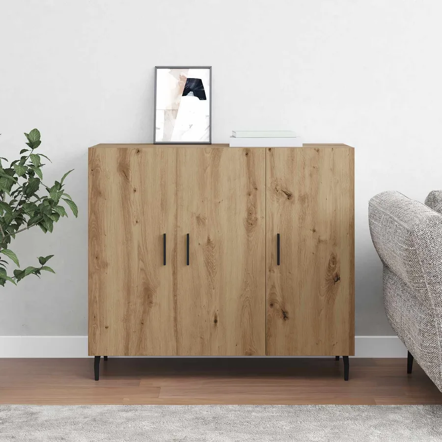 Buffet Chêne artisanal 90 x 34 x 80 cm Bois d'ingénierie - 4