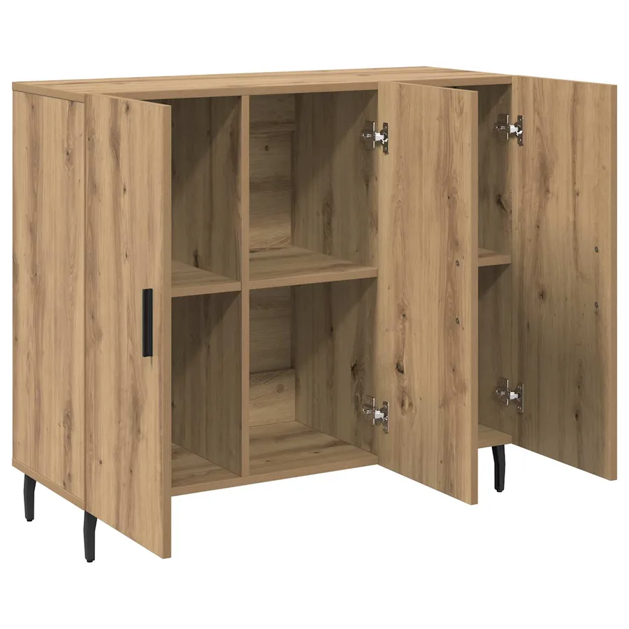 Buffet Chêne artisanal 90 x 34 x 80 cm Bois d'ingénierie - 5