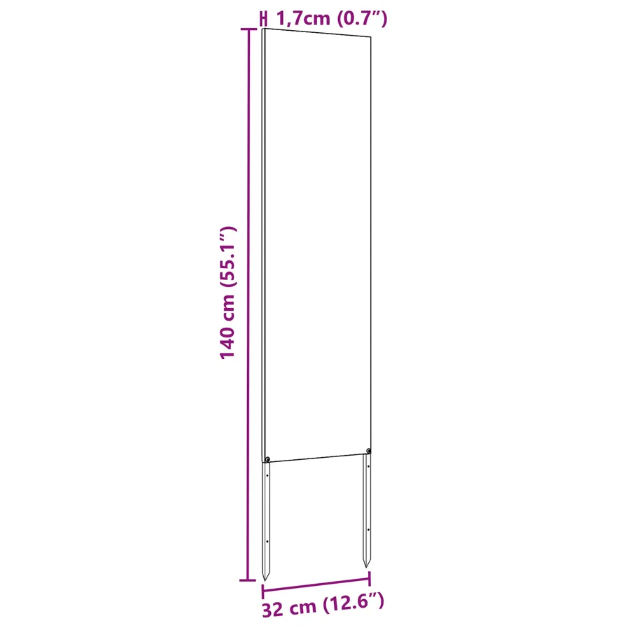 Écran de confidentialité de jardin Fretwork Rouillé 32 x 140 cm - 15