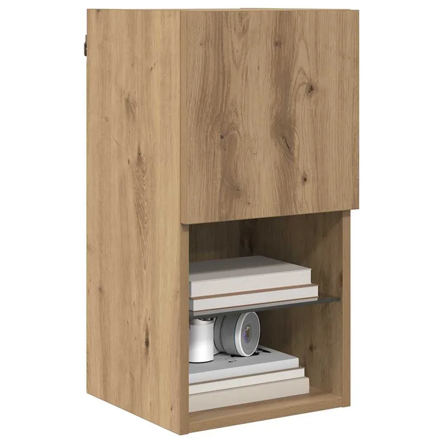 Meubles TV muraux 2 pcs Chêne artisanal Bois d'ingénierie - 3
